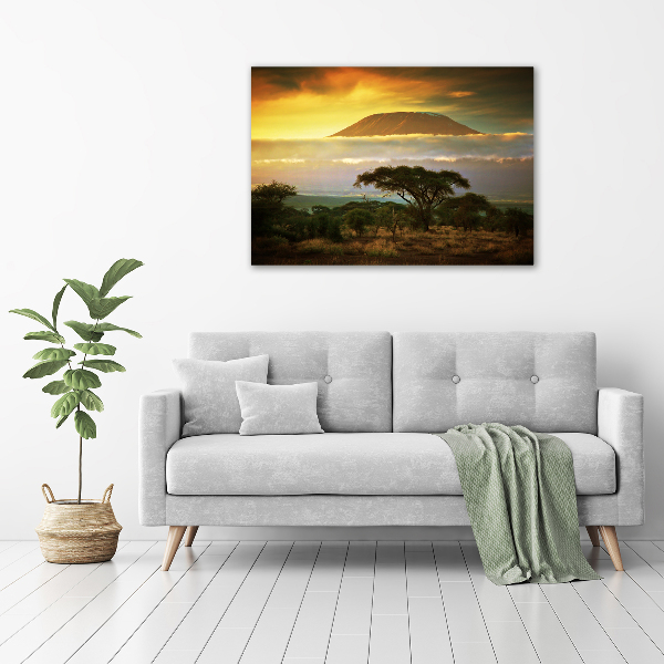 Schilderij op acrylglas Kilimanjaro Kenia