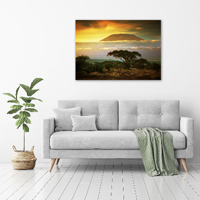 Schilderij op acrylglas Kilimanjaro Kenia