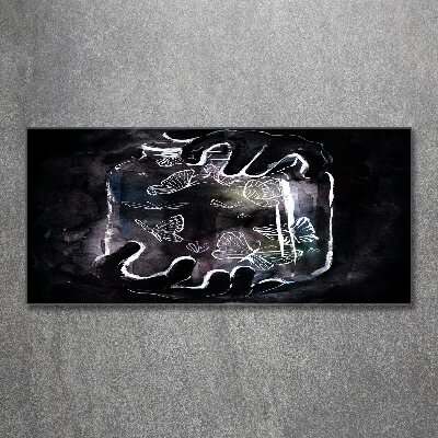 Schilderij op acrylglas Vlinders in een pot