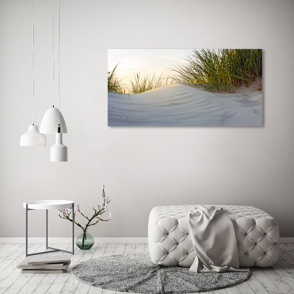 Schilderij op acrylglas duinen aan zee