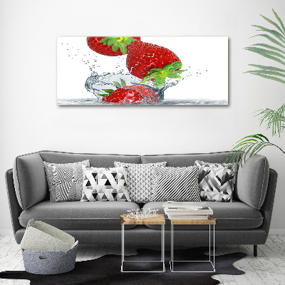 Plexiglas schilderij Aardbeien en water