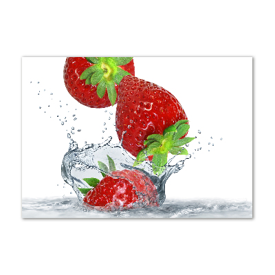 Plexiglas schilderij Aardbeien en water