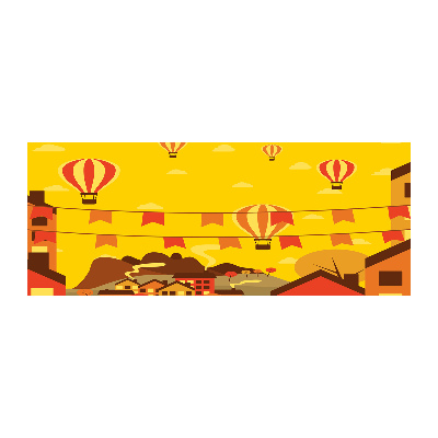 Plexiglas foto Ballonnen boven de stad