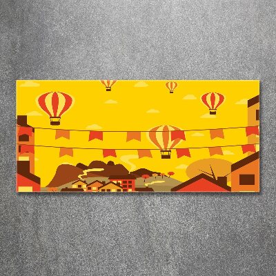 Obraz zdjęcie akryl Balony nad miastem