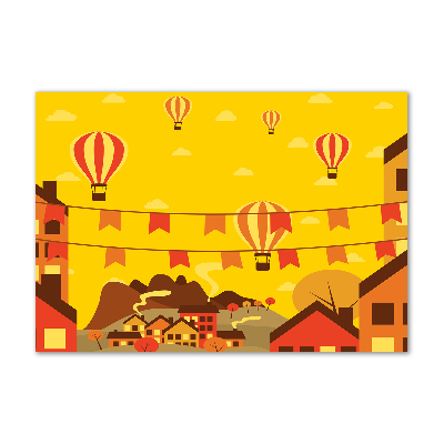 Plexiglas foto Ballonnen boven de stad