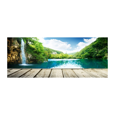 Plexiglas foto Waterval in het bos