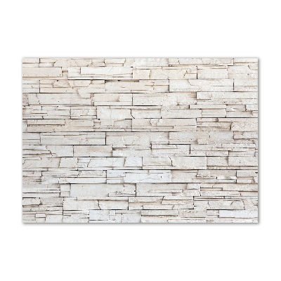 Foto op plexiglas Witte stenen muur