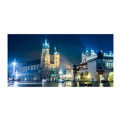 Plexiglas foto Krakau bij nacht