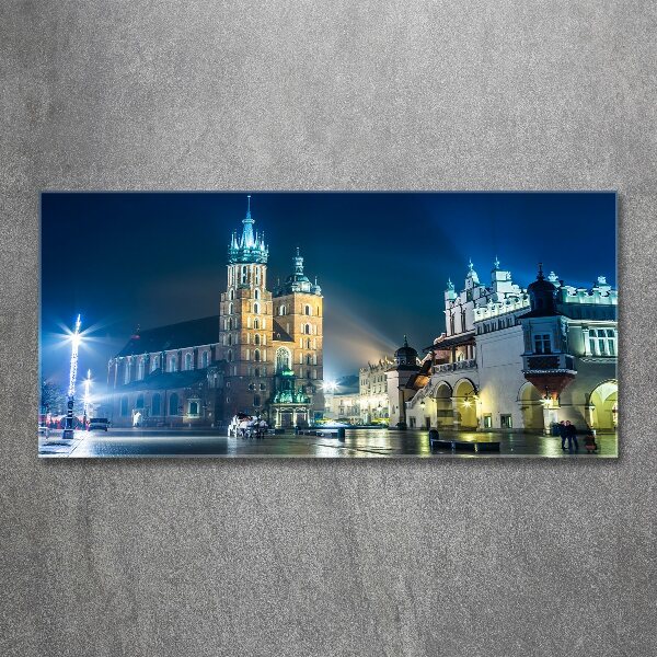 Plexiglas foto Krakau bij nacht