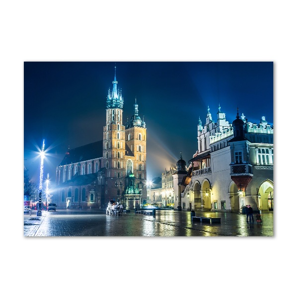 Plexiglas foto Krakau bij nacht