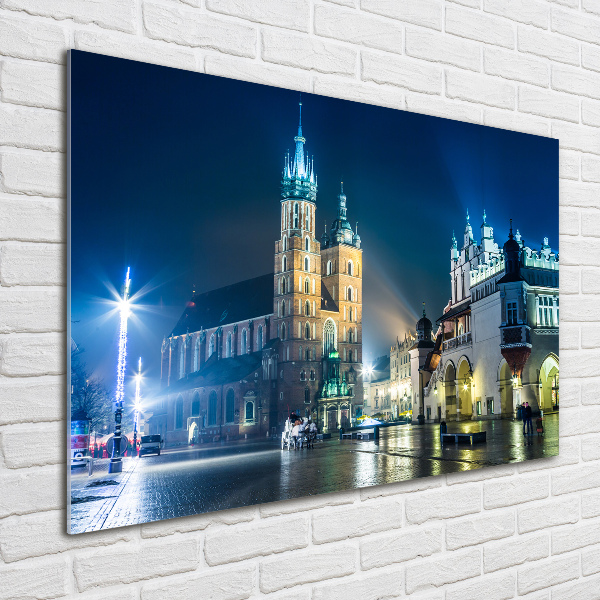 Plexiglas foto Krakau bij nacht