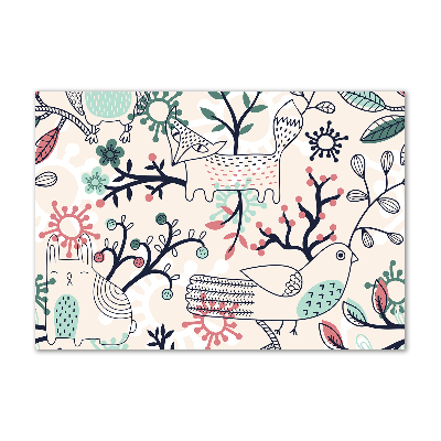 Plexiglas schilderij Dieren en bloemen