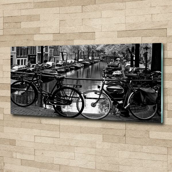 Plexiglas schilderij Amsterdamse fietsen
