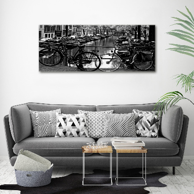 Plexiglas schilderij Amsterdamse fietsen