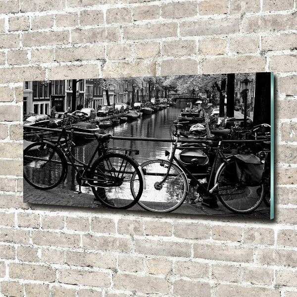 Plexiglas schilderij Amsterdamse fietsen