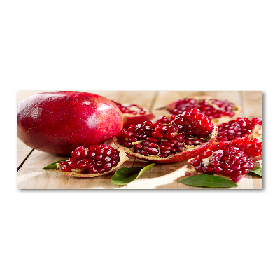 Schilderij op acrylglas Granaatappel met bladeren