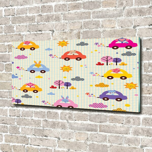 Schilderij op acrylglas Speelgoedauto's