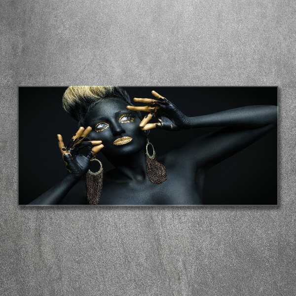 Foto op plexiglas Vrouw in het zwart