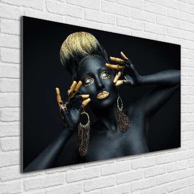 Foto op plexiglas Vrouw in het zwart