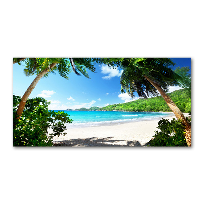 Foto op plexiglas strand op de Seychellen