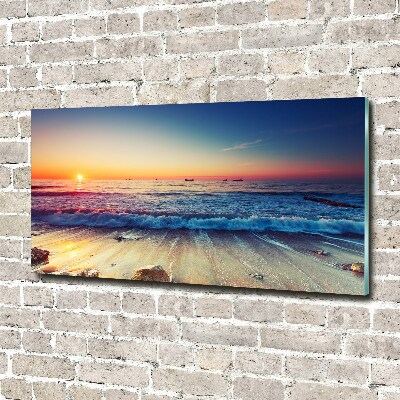 Schilderij op acrylglas Zonsopgang aan zee