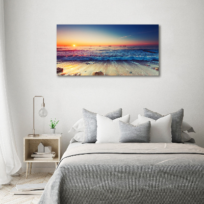 Schilderij op acrylglas Zonsopgang aan zee