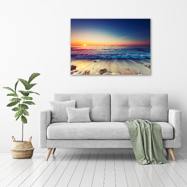 Schilderij op acrylglas Zonsopgang aan zee