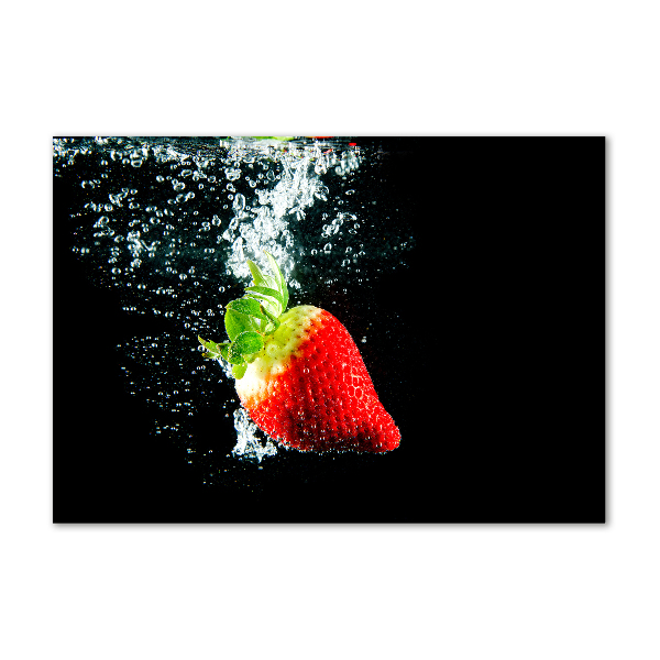 Foto in plexiglas Aardbei onder water