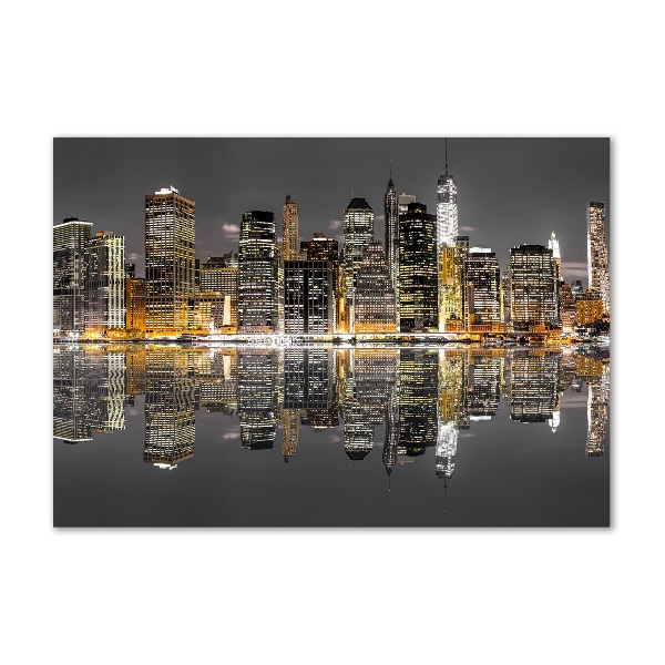 Foto obraz szkło akryl Nowy Jork nocą