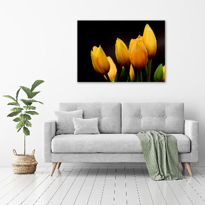 Foto op plexiglas Gele tulpen