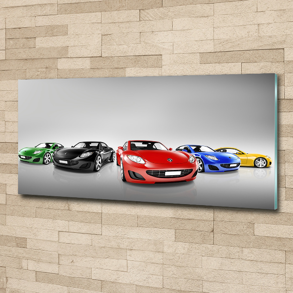 Schilderij op acrylglas Kleurrijke auto's