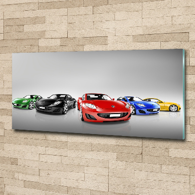 Schilderij op acrylglas Kleurrijke auto's