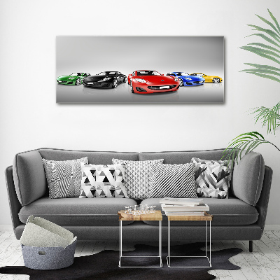 Schilderij op acrylglas Kleurrijke auto's