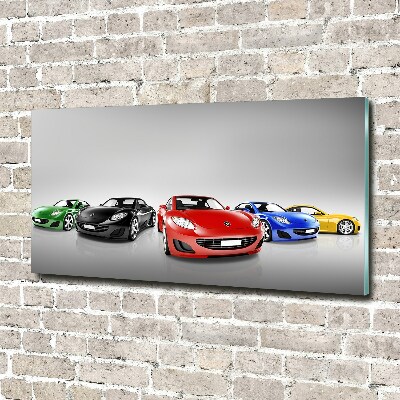 Schilderij op acrylglas Kleurrijke auto's