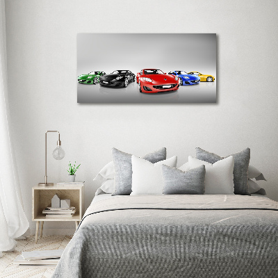 Schilderij op acrylglas Kleurrijke auto's