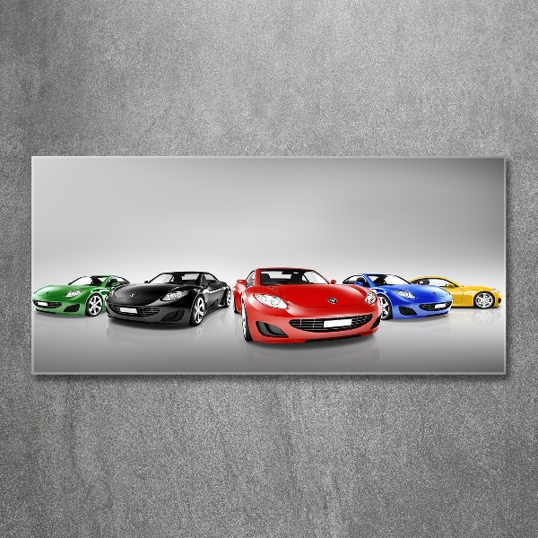 Schilderij op acrylglas Kleurrijke auto's