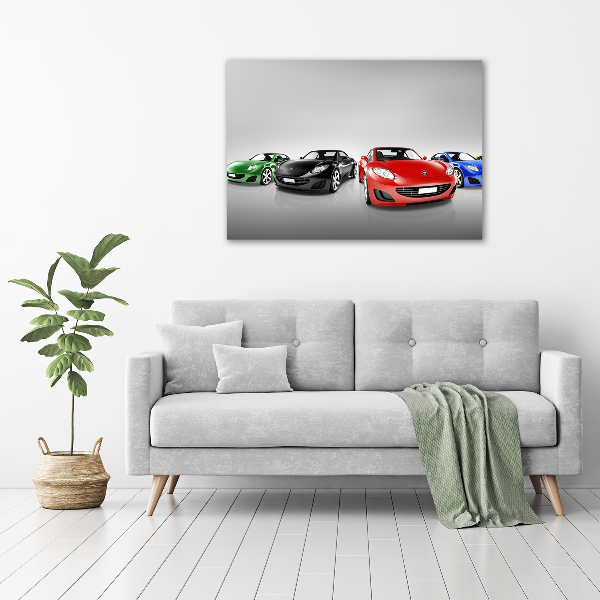 Schilderij op acrylglas Kleurrijke auto's
