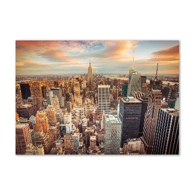 Schilderij op acrylglas New York vanuit vogelperspectief