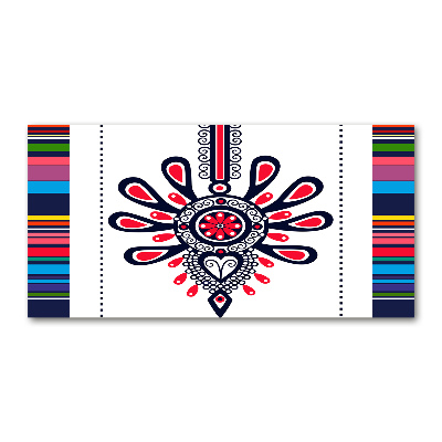 Schilderij op acrylglas Pools volkspatroon