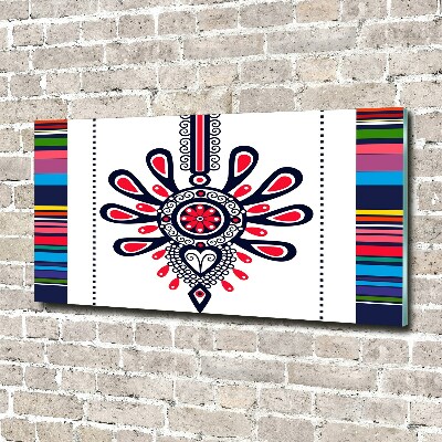 Schilderij op acrylglas Pools volkspatroon