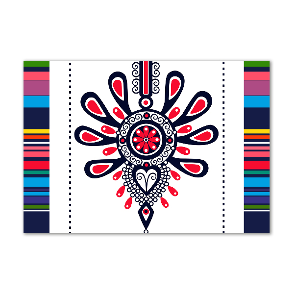 Schilderij op acrylglas Pools volkspatroon