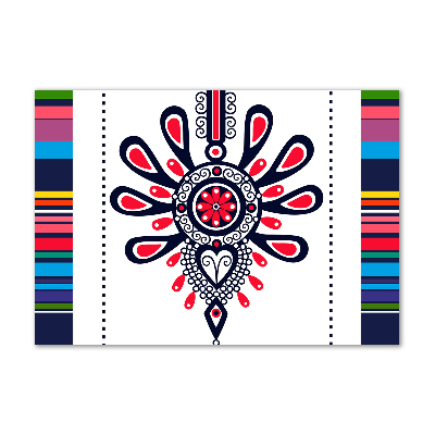 Schilderij op acrylglas Pools volkspatroon