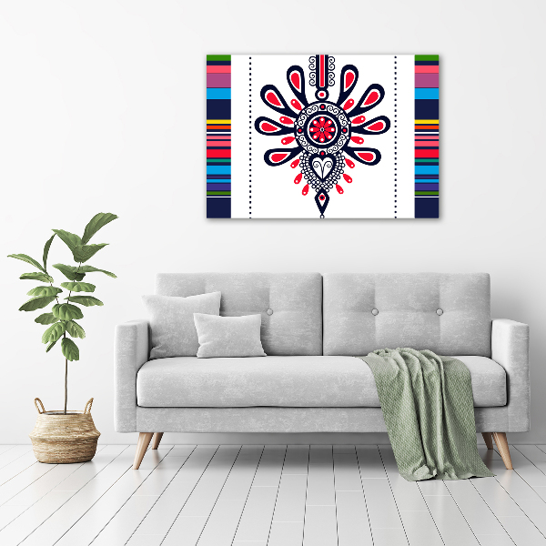 Schilderij op acrylglas Pools volkspatroon