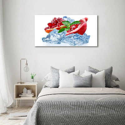 Plexiglas foto Granaatappel met ijs