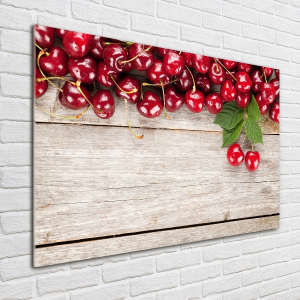 Plexiglas schilderij Kersen op hout
