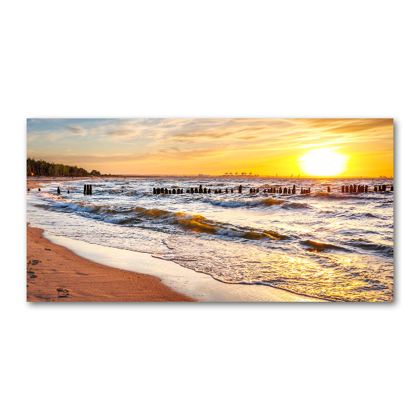 Foto in plexiglas Zonsondergangstrand