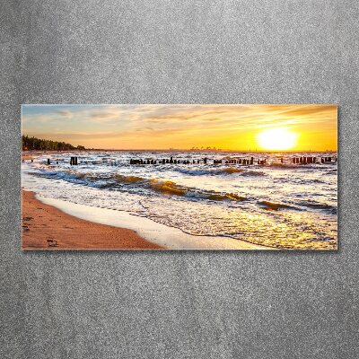 Foto in plexiglas Zonsondergangstrand