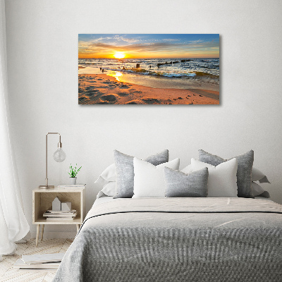 Schilderij op acrylglas Zonsondergangstrand