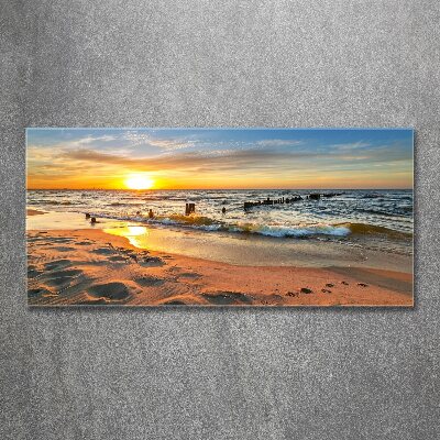 Schilderij op acrylglas Zonsondergangstrand