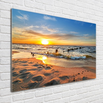 Schilderij op acrylglas Zonsondergangstrand